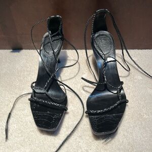 Gucci Black Strappy Sandals